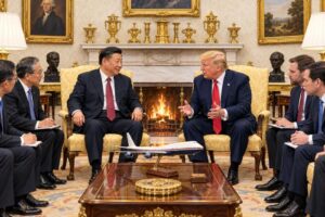 Си и Трамп на переговорах — американо-китайское соперничество